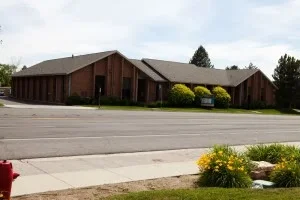 Advanced Foot & Ankle Center Sandy office, red brick building with road in front