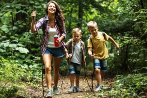 Family hiking