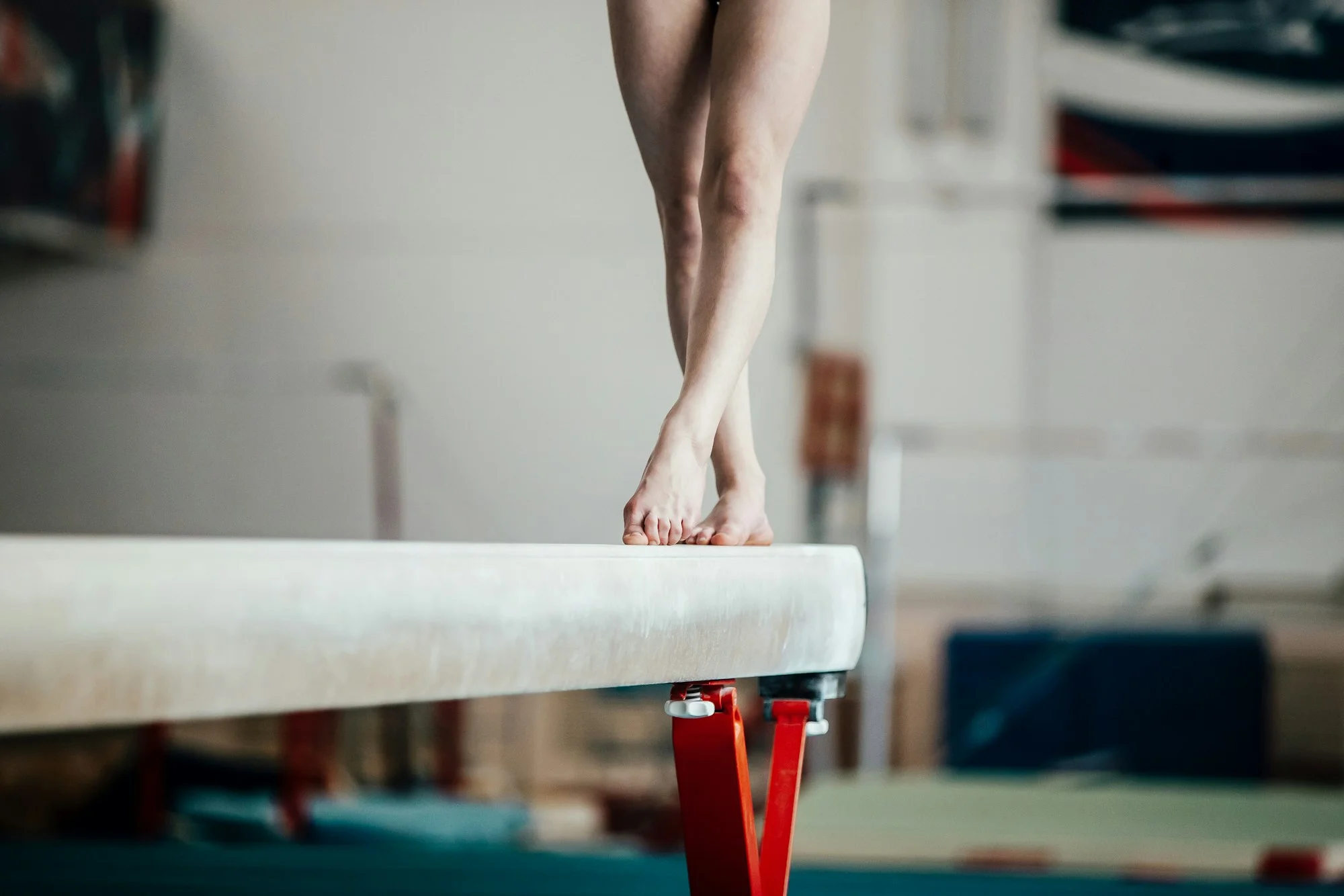 feet young girl athlete gymnast