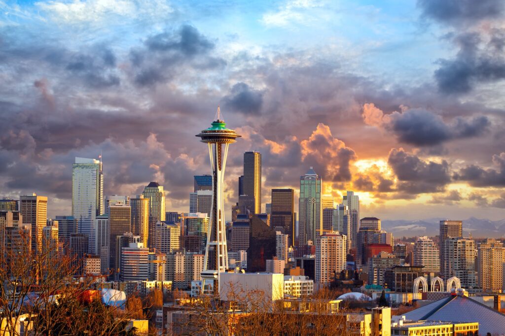Seattle at sunset - Integrative Foot & Ankle Centers of Washington
