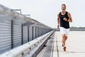Sporty man jogging